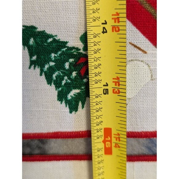 Vintage Christmas Table Napkins Set Of 4  17" x 17"  Holiday Cheer Retro Décor F - Picture 5 of 8